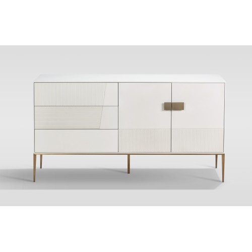 Μπουφές Stilig από MDF σε λευκή απόχρωση 160x40x86cm
