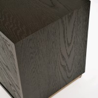 Έπιπλο TV Seville από ξύλο βελανιδιάς σε μαύρο 180x38x50cm