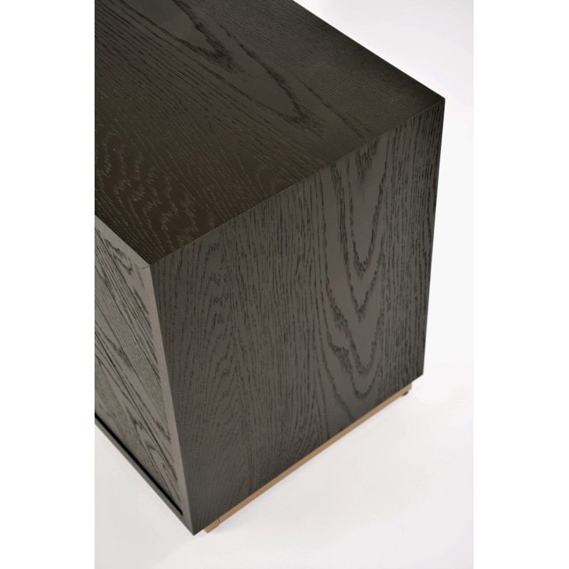 Έπιπλο TV Seville από ξύλο βελανιδιάς σε μαύρο 180x38x50cm