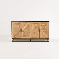 Μπουφές Indus από ξύλο σε φυσική απόχρωση 160x46x87cm