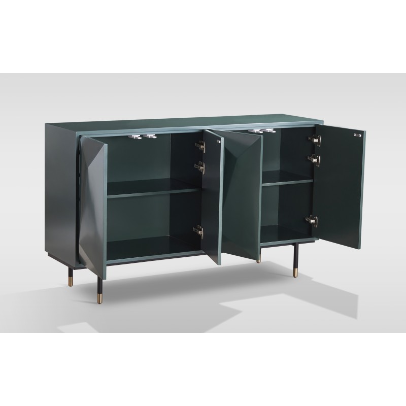 Μπουφές Stilig από MDF σε πράσινη απόχρωση 150x40x88cm