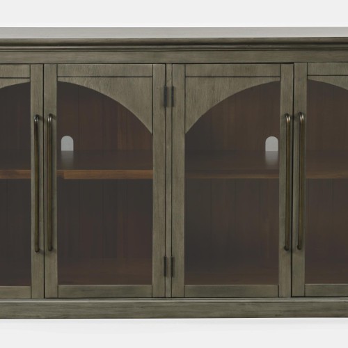 Μπουφές Avola από ξύλο ακακίας σε γκρι 165x43x91.5cm