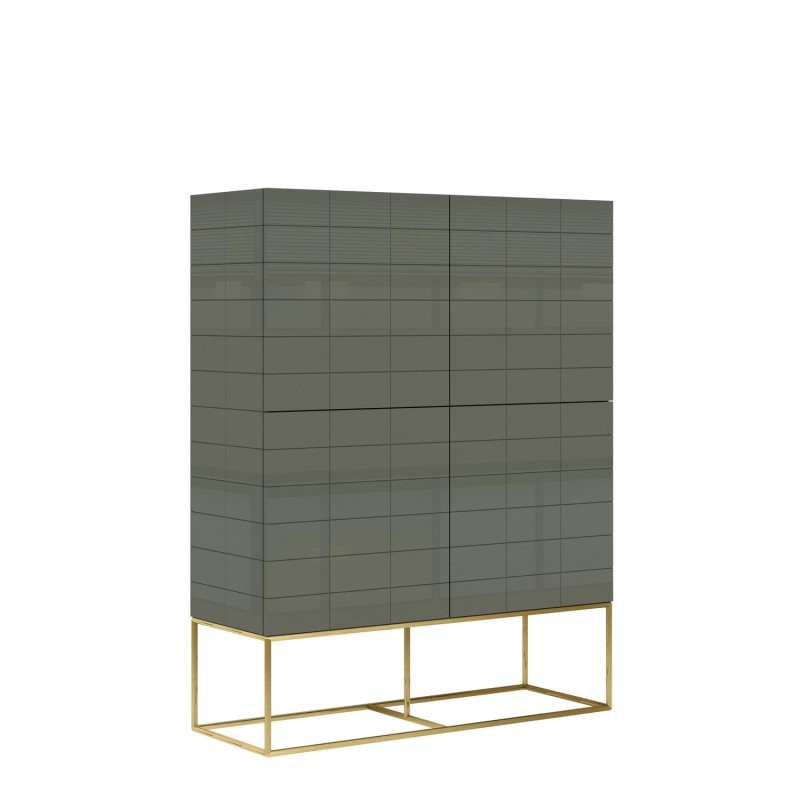 Συρταριέρα Rose Hill RH04 από MDF σε πράσινο 110x39.5x140cm