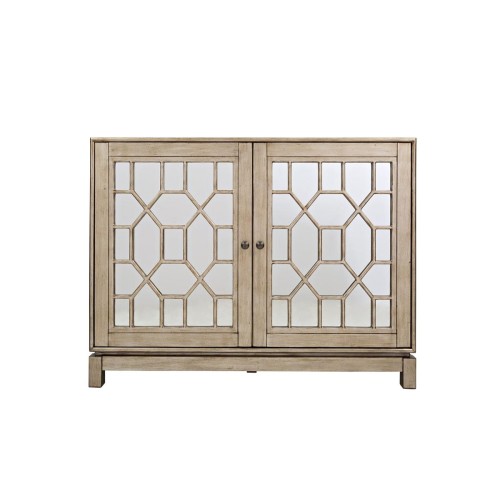 Μπουφές Avola από ξύλο ακακίας σε ασημί 127x40.5x99cm
