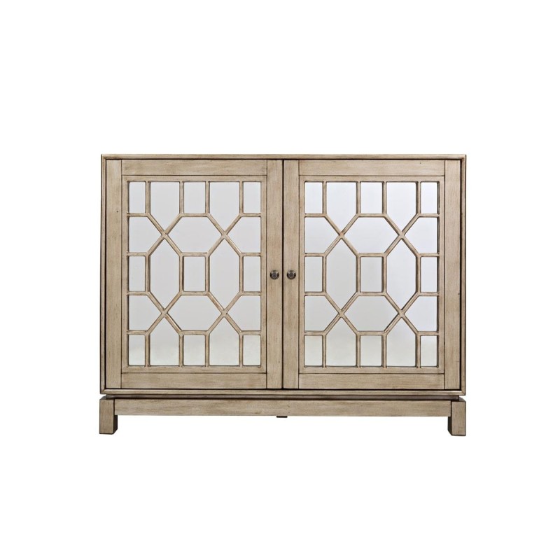 Μπουφές Avola από ξύλο ακακίας σε ασημί 127x40.5x99cm