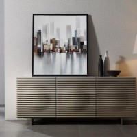 Μπουφές Hudson από MDF σε μπεζ 180x49x73cm