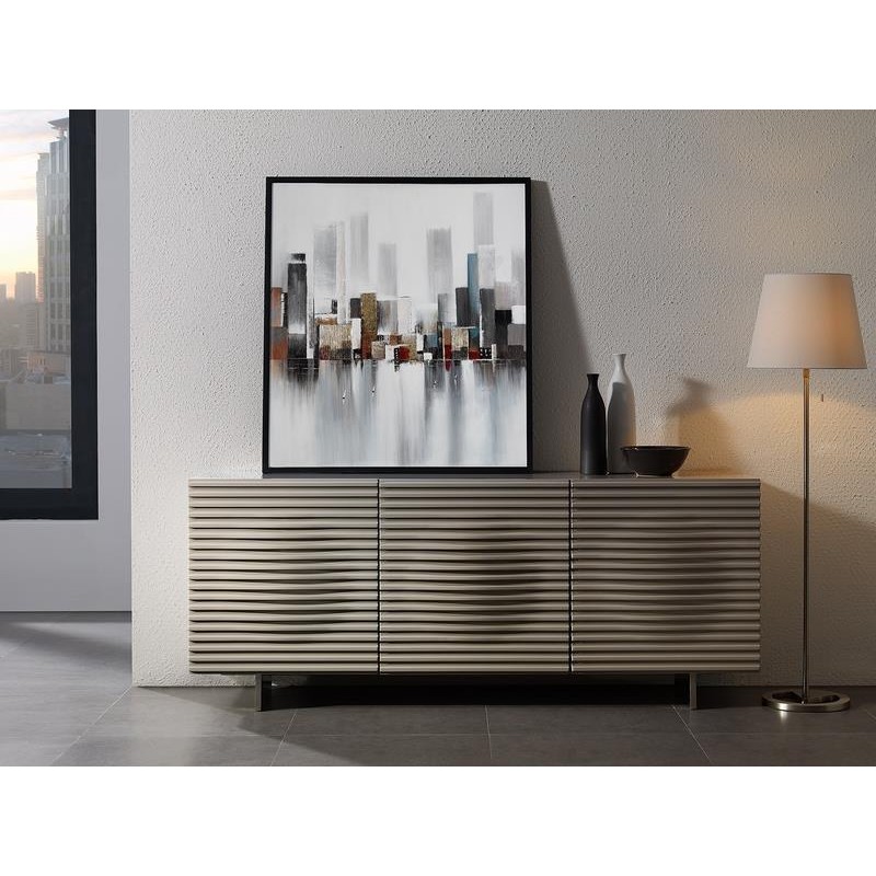 Μπουφές Hudson από MDF σε μπεζ 180x49x73cm