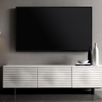 Έπιπλο TV Hudson από MDF σε λευκό 180x49x50cm