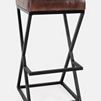Σκαμπό bar Avola σε σκούρα καφέ απόχρωση 38x38x74cm