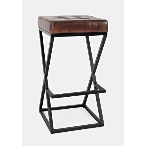 Σκαμπό bar Avola σε σκούρα καφέ απόχρωση 38x38x74cm