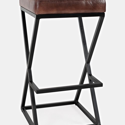 Σκαμπό bar Avola σε σκούρα καφέ απόχρωση 38x38x74cm