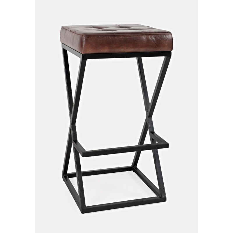 Σκαμπό bar Avola σε σκούρα καφέ απόχρωση 38x38x74cm