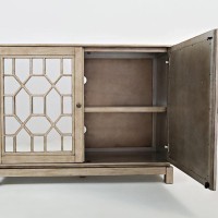Μπουφές Avola από ξύλο ακακίας σε ασημί 127x40.5x99cm
