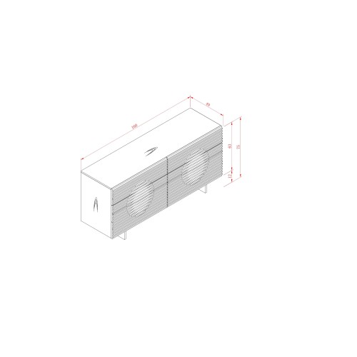 Μπουφές Hudson από MDF σε μπεζ 160x49x75cm