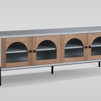 Έπιπλο TV Stilig από MDF σε ανοιχτό γκρι 200x40x60cm