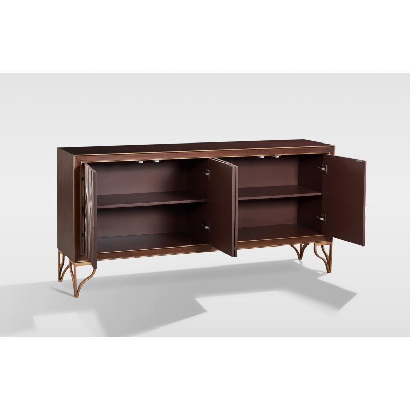 Μπουφές Stilig από MDF σε καρυδί απόχρωση 170x40x82cm