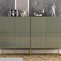 Συρταριέρα Rose Hill RH04 από MDF σε πράσινο 110x39.5x140cm