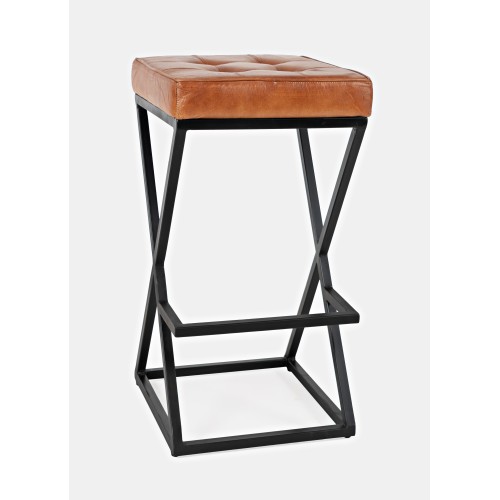 Σκαμπό bar Avola σε καφέ απόχρωση 38x38x74cm