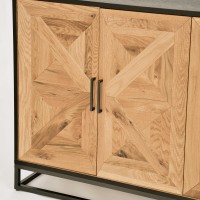 Μπουφές Indus από ξύλο σε φυσική απόχρωση 160x46x87cm