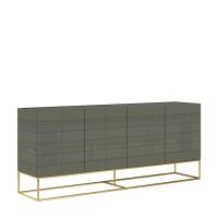 Μπουφές Rose Hill RH01 από MDF και ατσάλι σε πράσινο 180x39.5x75cm
