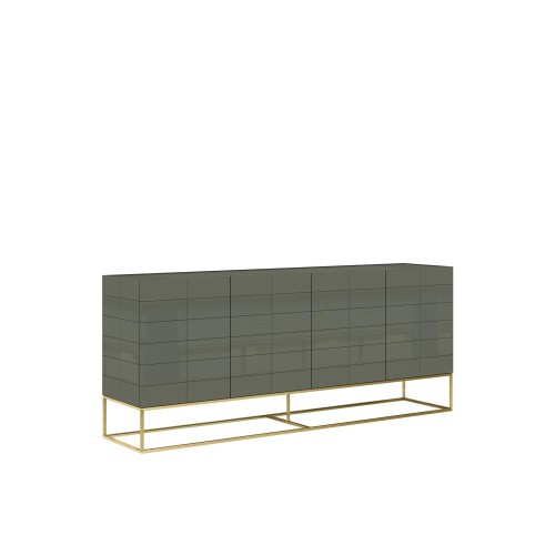 Μπουφές Rose Hill RH01 από MDF και ατσάλι σε πράσινο 180x39.5x75cm
