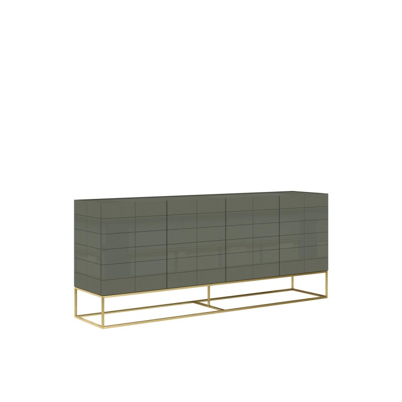 Μπουφές Rose Hill RH01 από MDF και ατσάλι σε πράσινο 180x39.5x75cm