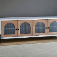 Έπιπλο TV Stilig από MDF σε ανοιχτό γκρι 200x40x60cm