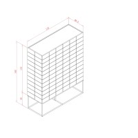 Συρταριέρα Rose Hill RH04 από MDF σε πράσινο 110x39.5x140cm