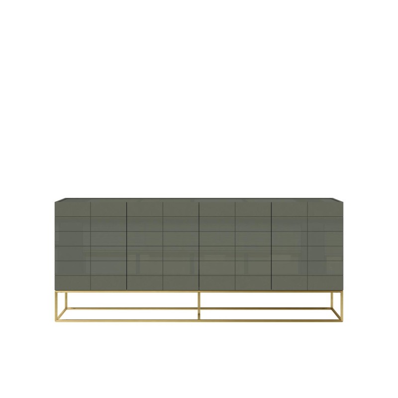 Μπουφές Rose Hill RH01 από MDF και ατσάλι σε πράσινο 180x39.5x75cm