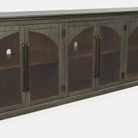 Μπουφές Avola από ξύλο ακακίας σε γκρι 244x43x91.5cm