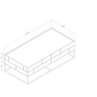 Τραπέζι σαλονιού Rose Hill RH0 από MDF σε πράσινο 119.5x59.5x36cm