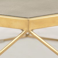 Τραπέζι σαλονιού Glamour από MDF σε χρυσό 106x106x40