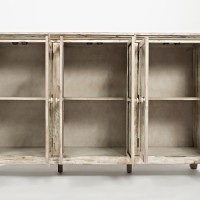 Μπουφές Avola από ξύλο ακακίας ιβουάρ 178x38x106.5cm