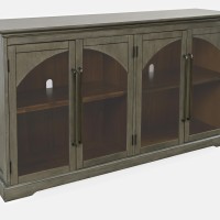 Μπουφές Avola από ξύλο ακακίας σε γκρι 165x43x91.5cm