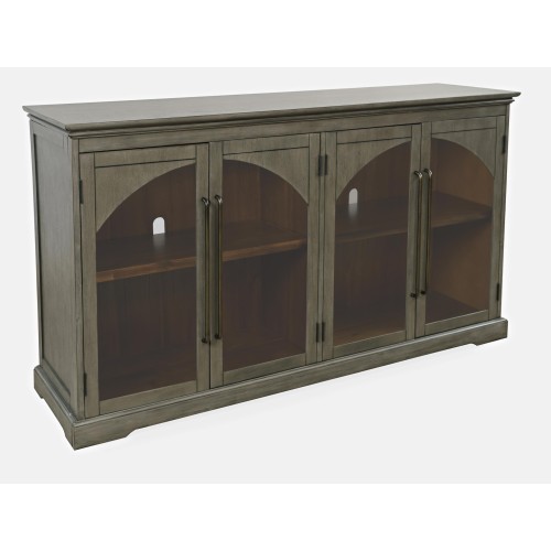 Μπουφές Avola από ξύλο ακακίας σε γκρι 165x43x91.5cm