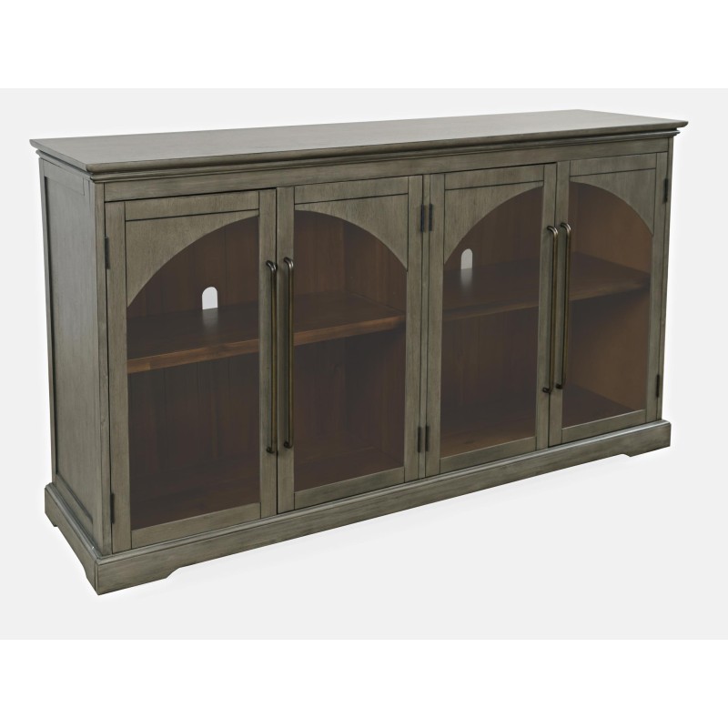 Μπουφές Avola από ξύλο ακακίας σε γκρι 165x43x91.5cm