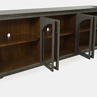 Μπουφές Avola από ξύλο ακακίας σε γκρι 244x43x91.5cm