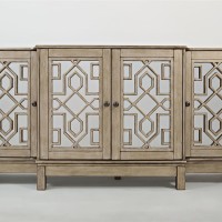 Μπουφές Avola από ξύλο ακακίας σε ασημί-καφέ 178x46x86.5cm