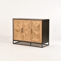 Μπουφές Indus από ξύλο σε φυσική απόχρωση 117.5x46x87cm