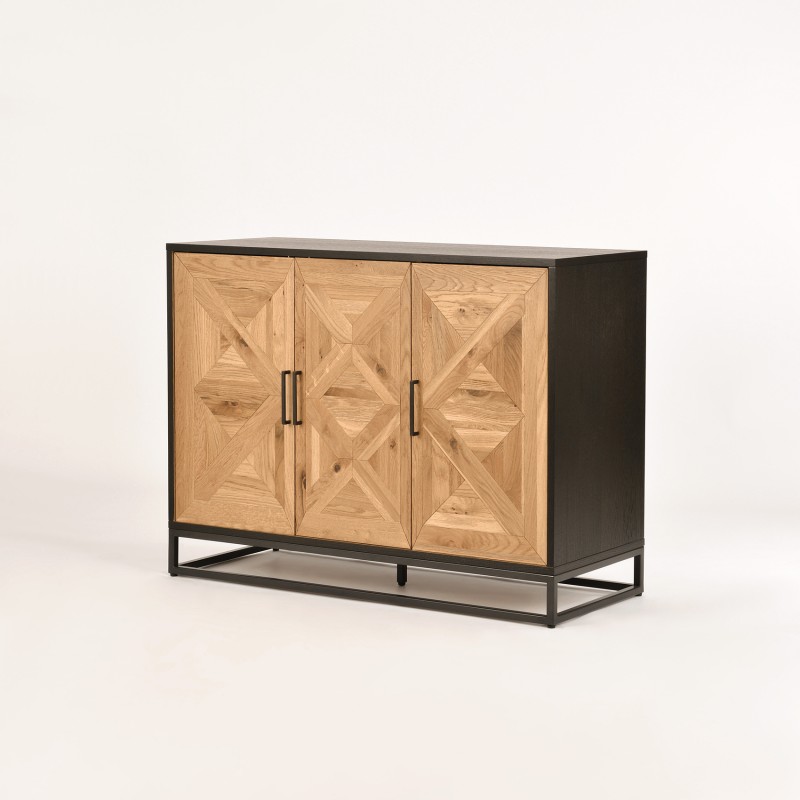 Μπουφές Indus από ξύλο σε φυσική απόχρωση 117.5x46x87cm