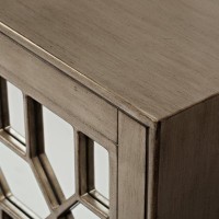Μπουφές Avola από ξύλο ακακίας σε ασημί 127x40.5x99cm
