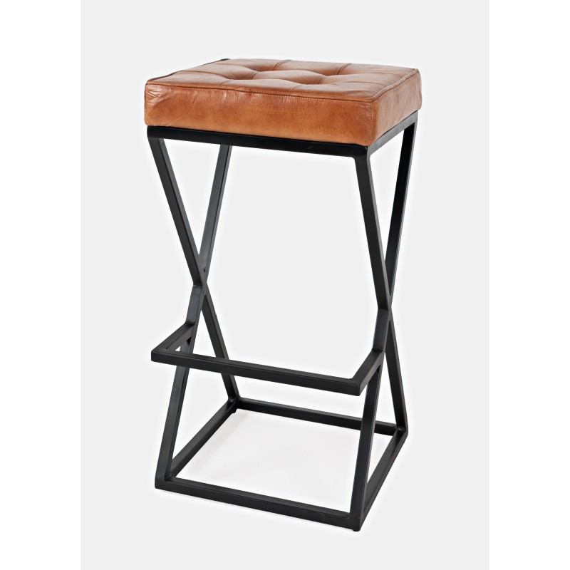 Σκαμπό bar Avola σε καφέ απόχρωση 38x38x74cm