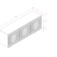 Μπουφές Hudson από MDF σε μπεζ 180x49x73cm