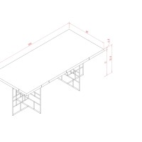 Τραπέζι τραπεζαρίας Rose Hill RH10 από MDF σε πράσινο και χρυσό 200x90x76cm