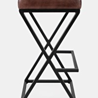 Σκαμπό bar Avola σε σκούρα καφέ απόχρωση 38x38x74cm