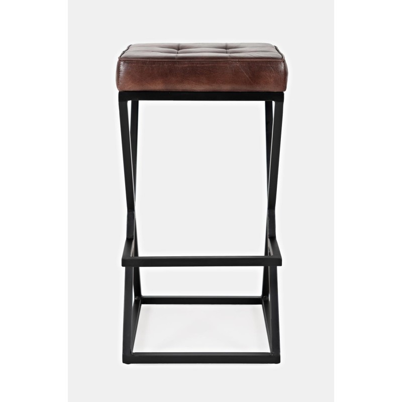Σκαμπό bar Avola σε σκούρα καφέ απόχρωση 38x38x74cm