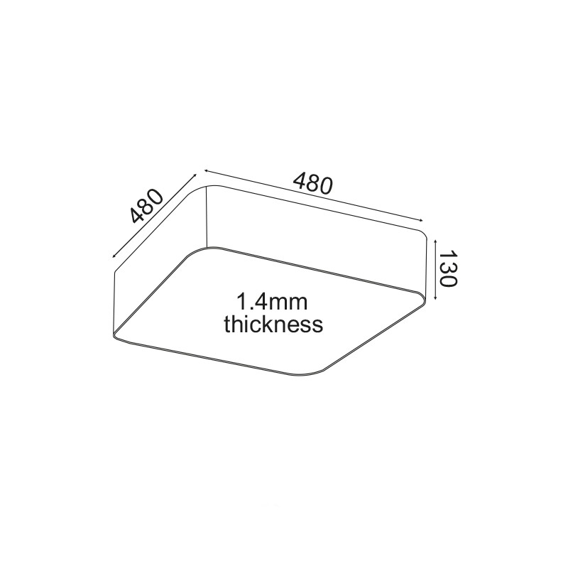 ΟΡΟΦΗΣ Φ/Σ LED 40W 4000LM CCT ΛΕΥΚΟ ΜΕΤ/ΚΟ 48X48XH13CM EMERY