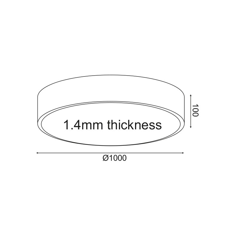 ΟΡΟΦΗΣ Φ/Σ LED 100W 9500LM CCT ΜΑΥΡΟ ΜΕΤ/ΚΟ D100XH10CM OPTIMUS