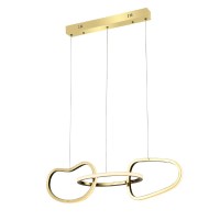ΚΡΕΜΑΣΤΟ Φ/Σ LED 42W 3300LM CCT IP20  ΧΡΥΣΟ ΑΤΣΑΛΙ + ΑΚΡΥΛΙΚΟ