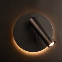 ZEUS-ΦΩΤΙΣΤΙΚΟ ΟΡΟΦΗΣ ΜΑΥΡΟ ΜΕΤΑΛΛΙΚΟ LED 3+4W 3000K 280LM IP20 D13,5X7CM